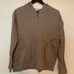 J.Jill Pure Pull-Over Lightweight Long-Sleeve Hoodie | XS